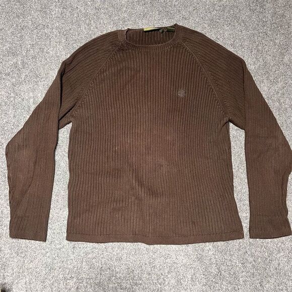 Timberland Other - Timberland Men's Large Brown Ribbed Crew Neck Pullover Sweater Casual